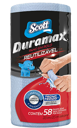 Pano Scott Duramax Reutilizável Em Rolo 58 Panos