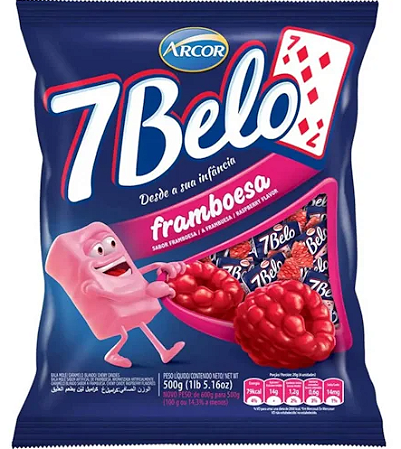 Bala 7Belo Framboesa 500g
