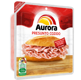 Presunto Cozido Sem Capa de Gordura Fatiado Aurora 180g