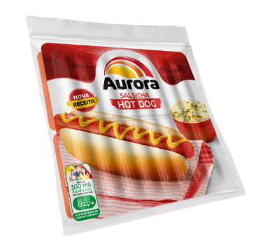 Salsicha Hot Dog Congelada Aurora 3kg