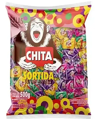 BALA MASTIGAVEL CHITA 500GR SORTIDO
