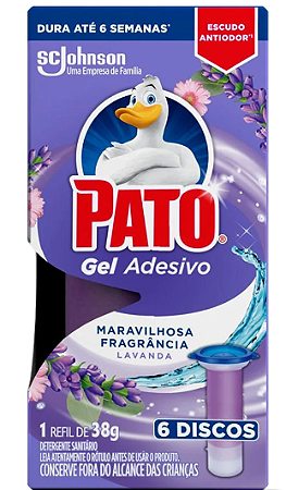 Gel Sanitário Pato Adesivo Lavanda Refil 38g