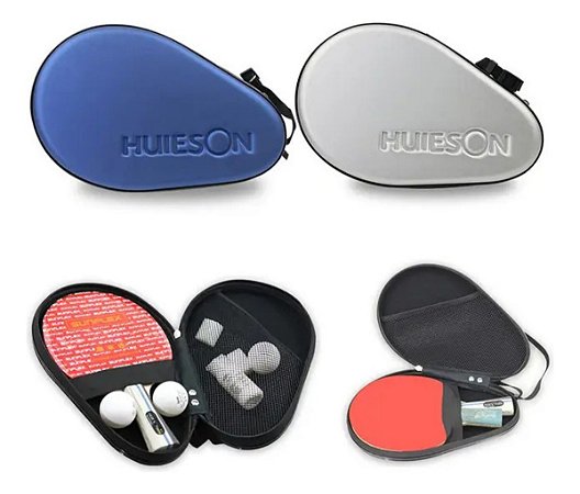 Raqueteira Capa Dupla Huieson - para 2x Raquetes Tenis Mesa Ping Pong