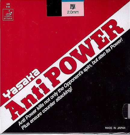 Borracha Yasaka - Anti Power (anti spin)