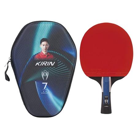 Raquete Classica Loki K7 com Carbono 7 Estrelas Profissional Tenis Mesa Aprovado ITTF + Raqueteira