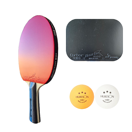 Raquete Tênis De Mesa Ping Pong Profissional Ittf + 2 Bolas