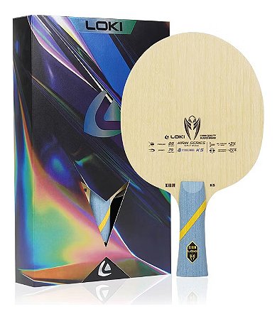 Raquete Classica Profissional Loki Kirin K5 All Round Plus Tênis Mesa