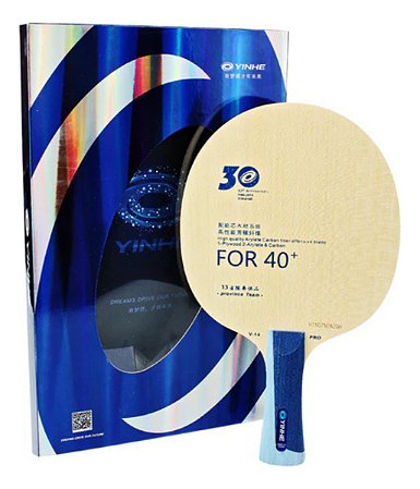 Raquete Clássica Yinhe V14 Pro Carbono Alc Off+ for 40+ Tênis Mesa