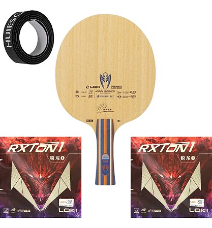 Raquete Carbono Loki K1 Profissional + 2 Borrachas Rxton I Aprovado ITTF