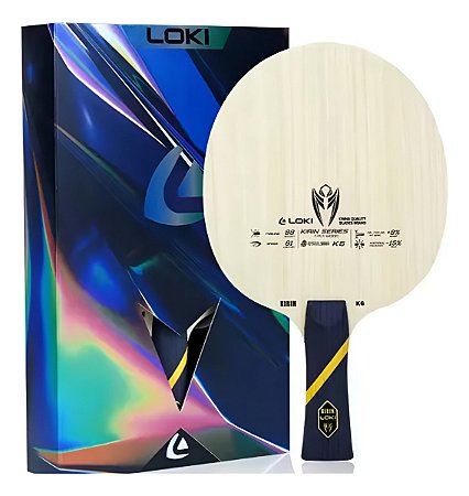 Raquete Loki K6 Classica Profissional - Madeira 7 Folhas Ofensiva OFF+ Tênis De Mesa