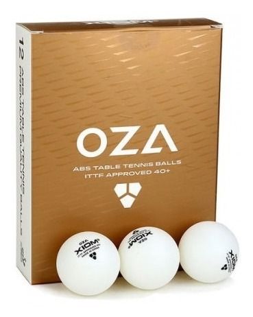 Bolas Tênis De Mesa - Xiom Oza 40+ Plástico 3 Estrelas Caixa c/ 12