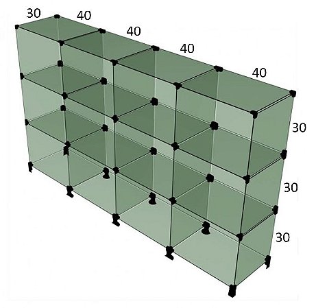 Balcão de Vidro 160L x 90A x 30P cm