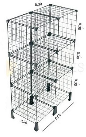 Balcão de Tela 60L x 90A x 30P cm