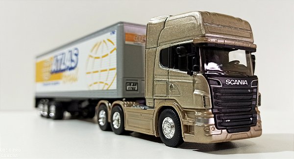 Miniatura De Caminhão Scania V8 R730 da Atlas Transportes Exclusiva 1/64