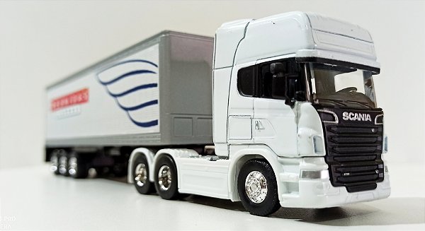 Miniatura De Caminhão Scania da Reunidas Cargas Exclusiva 1/64
