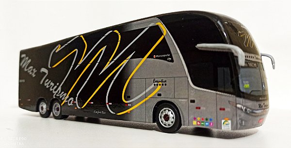 Miniatura De Ônibus Marcopolo G7 Ld da Max Turismo 1/64 Exclusiva