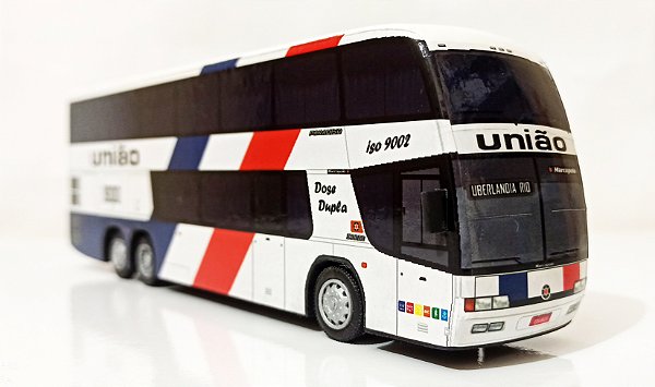 Miniatura De Ônibus Marcopolo G5 DD União Exclusiva 1/64