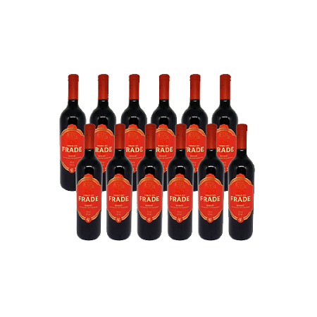 Caixa com 12 Vinhos do Frade Bordô tinto suave 750 ml