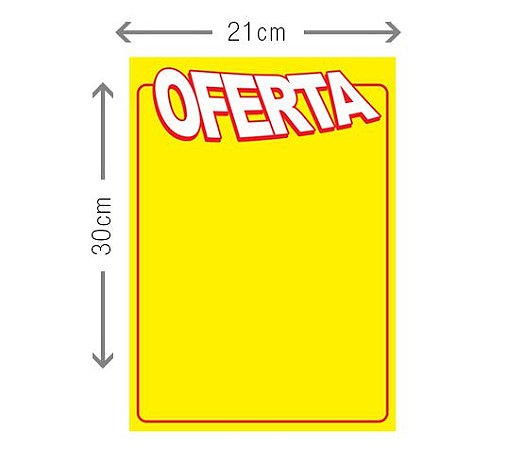 Cartaz de Oferta A4 - 21x30cm - 100 unidades