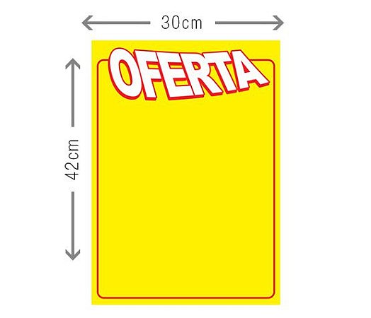 Cartaz de Oferta A3 - 30x42cm - 100 unidades
