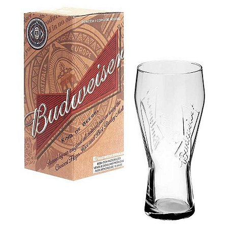 Copo Budweiser para Cerveja 400ml - Globimport