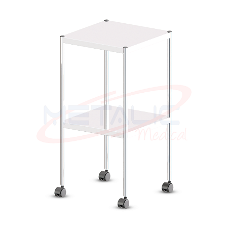 MT 395i - Mesa auxiliar - 0,40x0,40x0,80 - Inox com rodas