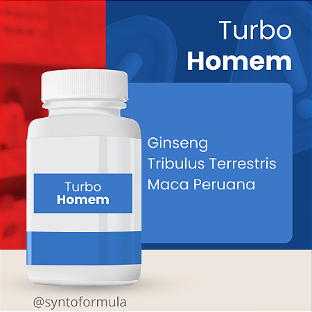 TURBO HOMEM (Ginseng + Tribulus + Maca)
