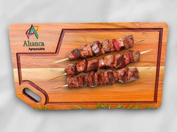 Tábua para servir churrasco e petiscos.  29 x 49 cm
