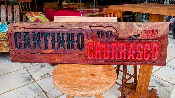 Plaquinha CANTINHO DO CHURRASCO - 001