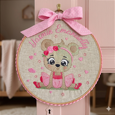 Bastidor Porta Maternidade Bordado 17cm