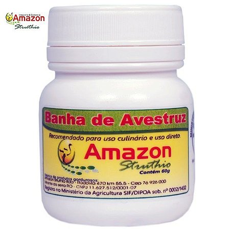 Banha de Avestruz Amazon Struthio - 60 g