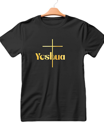 Camiseta Yeshua Estampado no Dourado