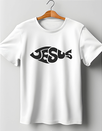 Camiseta Estampa Jesus Tecido Algodão