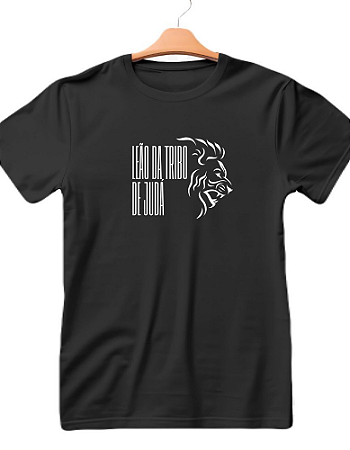 Camiseta Preta Leão da Tribo de Judá Baseado em Apocalipe Cap 5;5