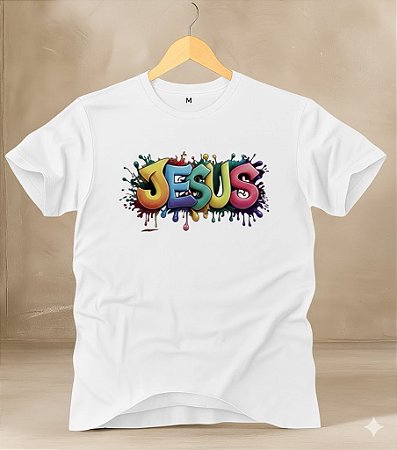 Camiseta Estampada Frase Jesus