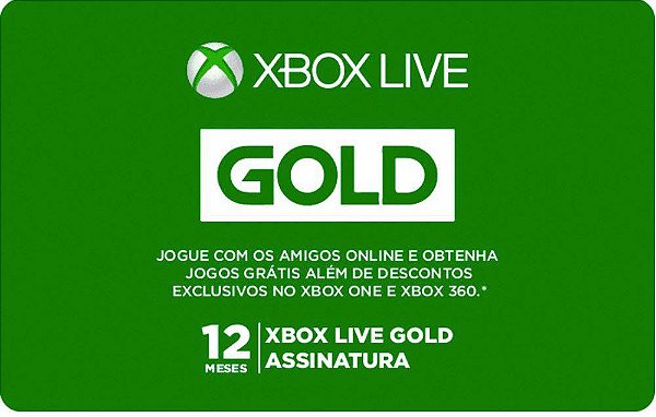 Xbox Live Gold - 12 MESES - Código Digital