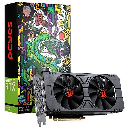 PLACA DE VIDEO RTX 2060 6GB 192 GDDR6 DUAL FAN PA2060RTX6GDF