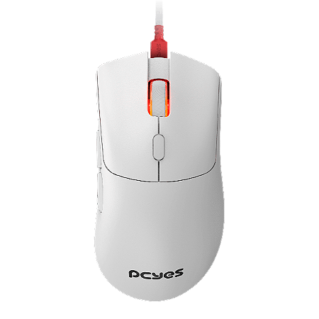 Mouse Gamer Pcyes Hydrus White Ghost - 12400 Dpi - Rgb - 6 Botões - Pmghwg - Switches Kailh Silent Click