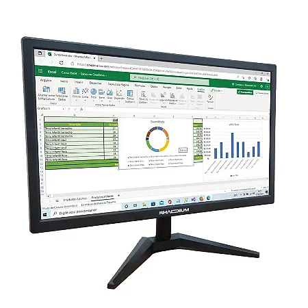 Monitor Rhadium LED 24" Wide Full HD, 75hz, 5ms - RHA-LCD-0003