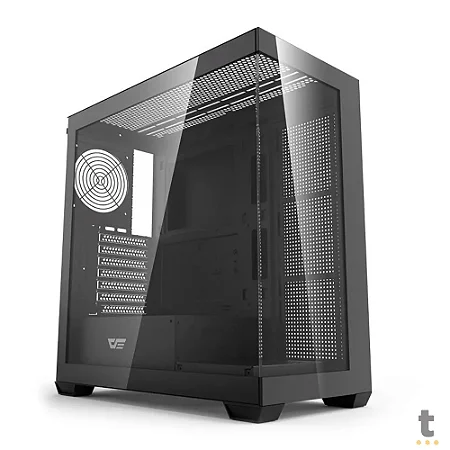 Gabinete Darkflash DS900 ATX Lateral e Frontal em Vidro Temperado, Sem Fans, Preto
