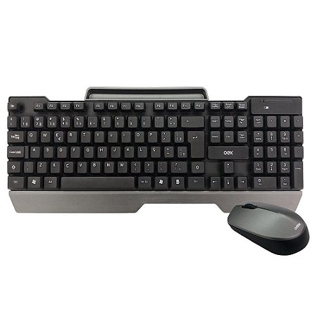 KIT TECLADO E MOUSE SEM FIO OEX OFFICE TM406