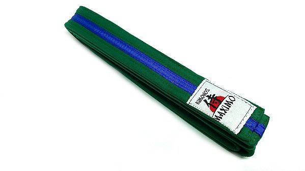 Faixa Verde para Taekwondo - Verde Friso Azul - Start