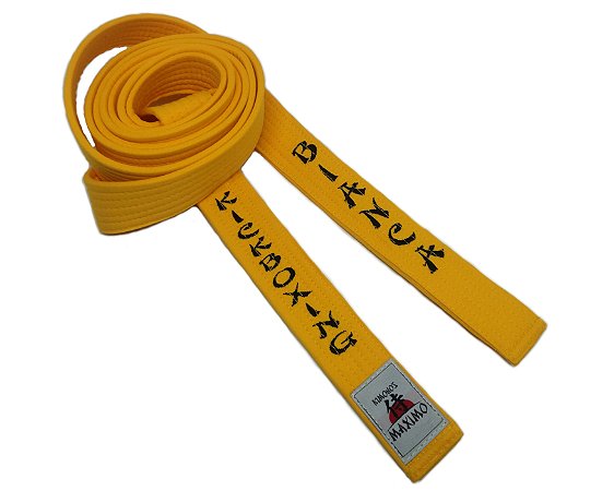 Faixa Amarela Bordada Kickboxing e 1 Nome do Atleta - Start