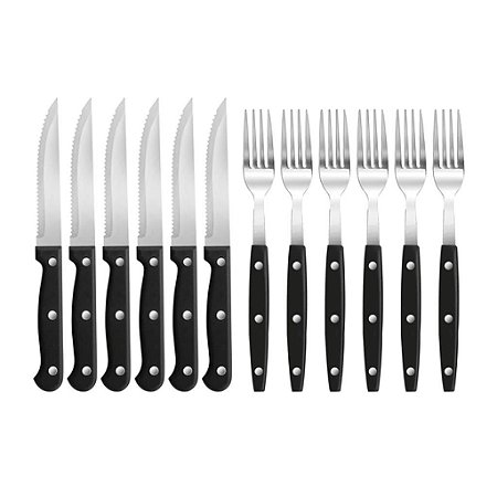 Jogo De Talheres Faqueiro Aço Inox Conjunto 12 Peças Premium