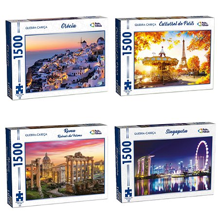 Quebra Cabeça Adulto Infantil 1500 Peças Paisagens Puzzle