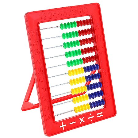Ábaco Escolar 100 Bolinhas Com Apoio Operações Matemáticas