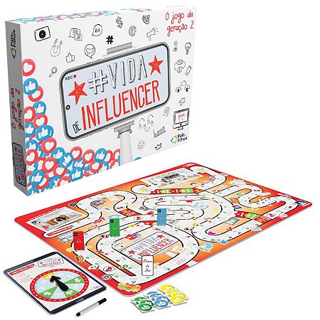 Vida de Influencer Jogo De Tabuleiro Divertido Família Amigo