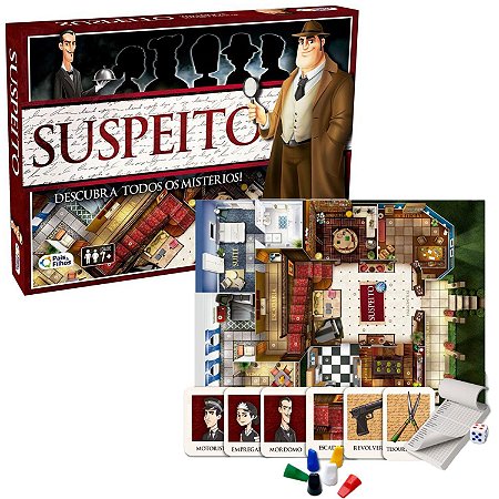 Suspeito Jogo De Tabuleiro Detetive Mistério Amigos Família