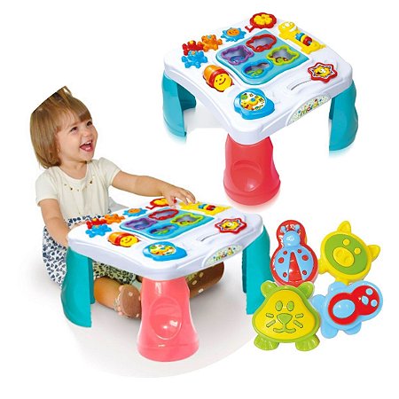 Mesa Criativa De Atividades Brinquedo Encaixe Educativo Bebê