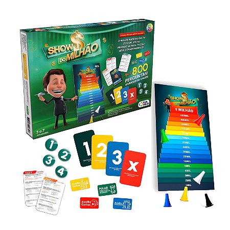 Jogo Show Do Milhão SBT 800 Perguntas Tabuleiro Educativo